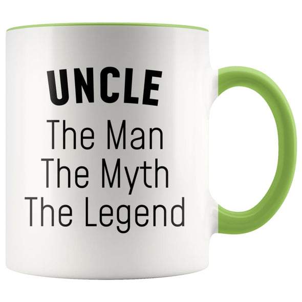 Uncle Gifts Uncle The Man The Myth The Legend Uncle Christmas Birthday Coffee Mug $14.99 | Green Drinkware