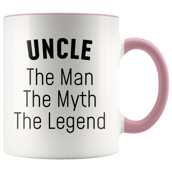Uncle Gifts Uncle The Man The Myth The Legend Uncle Christmas Birthday Coffee Mug $14.99 | Pink Drinkware