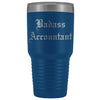 Unique Accountant Gift: Personalized Old English Badass Accountant Birthday Promotional Insulated Tumbler 30 oz $38.95 | Blue Tumblers