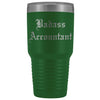 Unique Accountant Gift: Personalized Old English Badass Accountant Birthday Promotional Insulated Tumbler 30 oz $38.95 | Green Tumblers