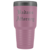 Unique Attorney Gift: Personalized Badass Attorney Law School Student Old English Insulated Tumbler 30 oz $38.95 | Light Purple Tumblers