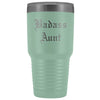 Unique Aunt Gift: Old English Badass Aunt Insulated Tumbler 30 oz $38.95 | Teal Tumblers