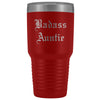 Unique Auntie Gift: Old English Badass Auntie Insulated Tumbler 30 oz $38.95 | Red Tumblers