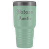 Unique Auntie Gift: Old English Badass Auntie Insulated Tumbler 30 oz $38.95 | Teal Tumblers