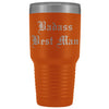 Unique Best Man Gift: Personalized Badass Best Man Old English Wedding Gift from Groom Insulated Tumbler 30 oz $38.95 | Orange Tumblers