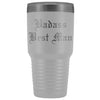 Unique Best Man Gift: Personalized Badass Best Man Old English Wedding Gift from Groom Insulated Tumbler 30 oz $38.95 | White Tumblers