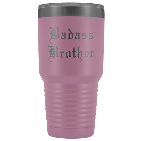 Unique Brother Gift: Old English Badass Brother Insulated Tumbler 30 oz $38.95 | Light Purple Tumblers