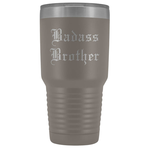 Unique Brother Gift: Old English Badass Brother Insulated Tumbler 30 oz $38.95 | Pewter Tumblers
