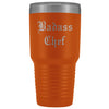 Unique Chef Gift: Personalized Badass Chef Kitchen Cool Gag Gift Old English Insulated Tumbler 30 oz $38.95 | Orange Tumblers