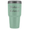 Unique Colonel Gift: Personalized Badass Colonel Air Force Army Military Gift Idea Old English Insulated Tumbler 30 oz $38.95 | Teal