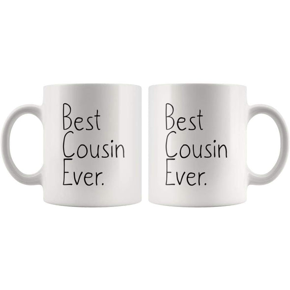 Unique Cousin Gift: Best Cousin Ever Mug Christmas Gift Birthday Gift Cousin Men Women Coffee Mug Tea Cup White $14.99 | Drinkware