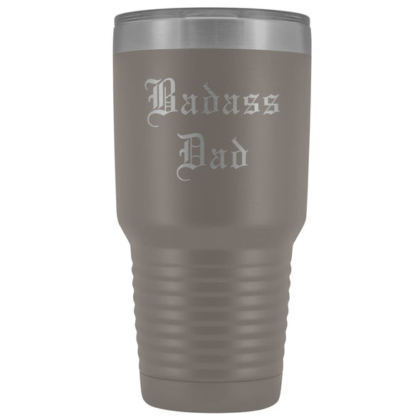 Unique Dad Gift: Old English Badass Dad Insulated Tumbler 30 oz $38.95 | Pewter Tumblers