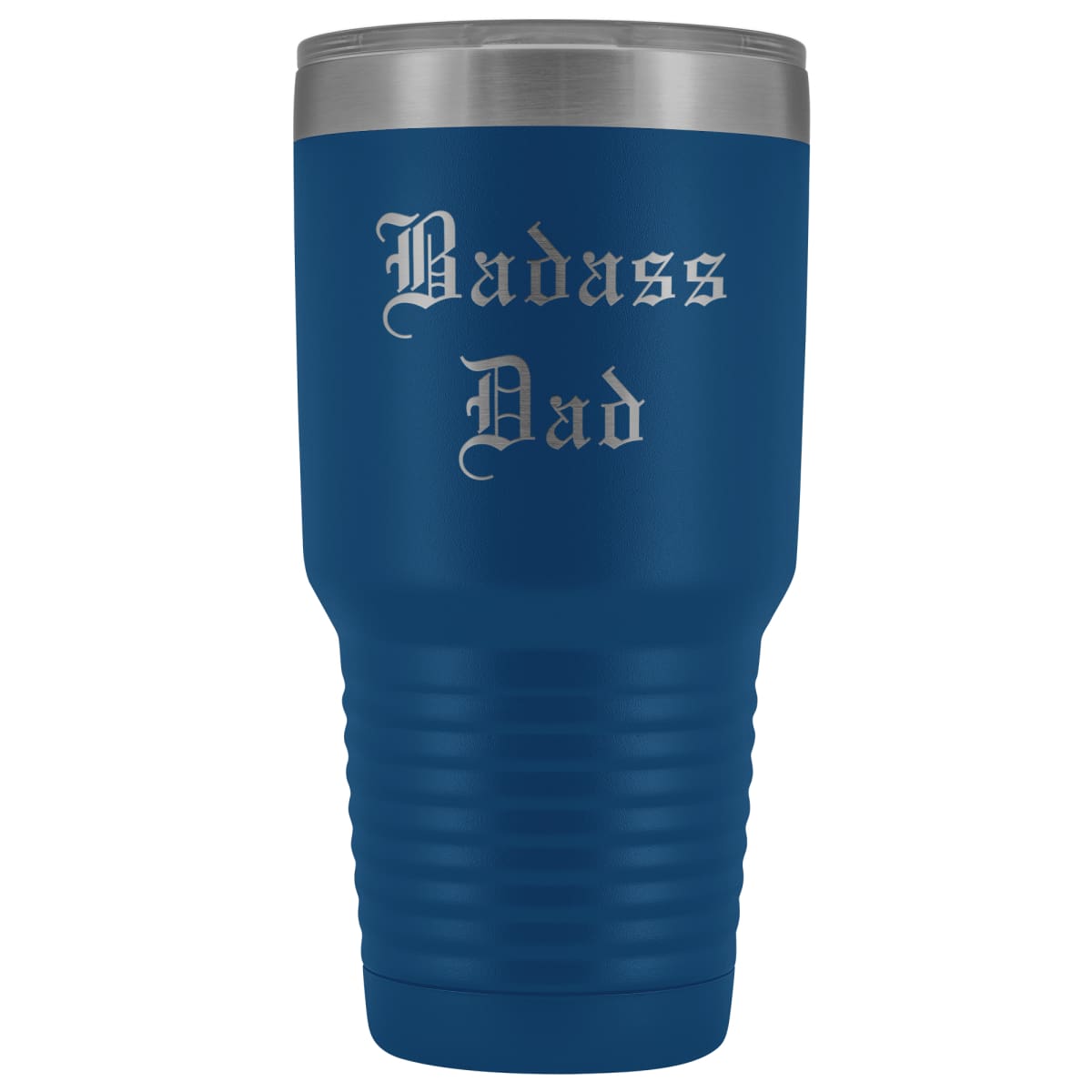 Unique Dad Gift: Old English Style - Badass Dad Insulated Tumbler 30 oz $38.95 | Blue Tumblers