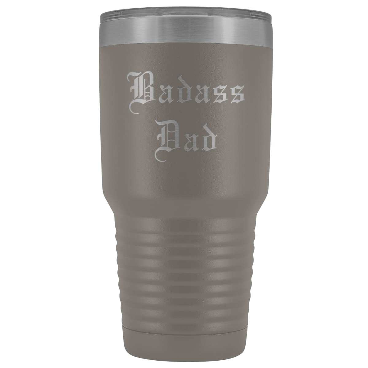 Unique Dad Gift: Old English Style - Badass Dad Insulated Tumbler 30 oz $38.95 | Pewter Tumblers