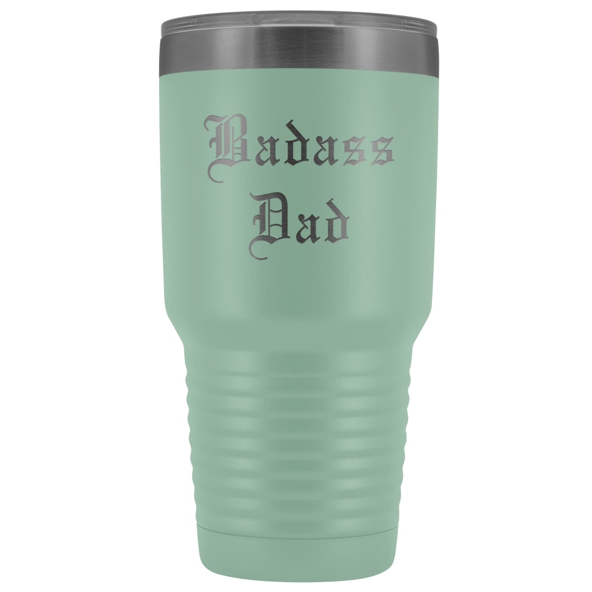 Unique Dad Gift: Old English Style - Badass Dad Insulated Tumbler 30 oz $38.95 | Teal Tumblers