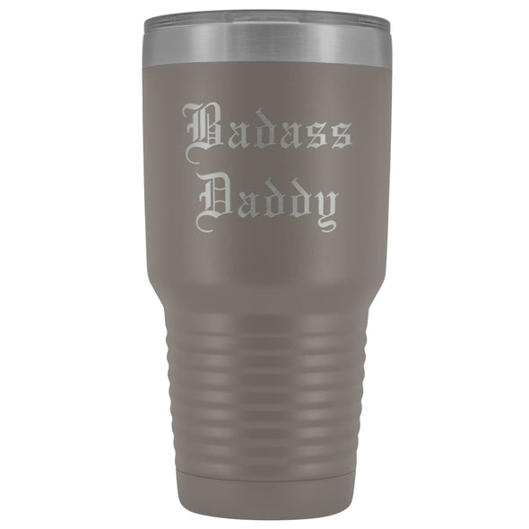 Unique Daddy Gift: Old English Badass Daddy Insulated Tumbler 30 oz $38.95 | Pewter Tumblers