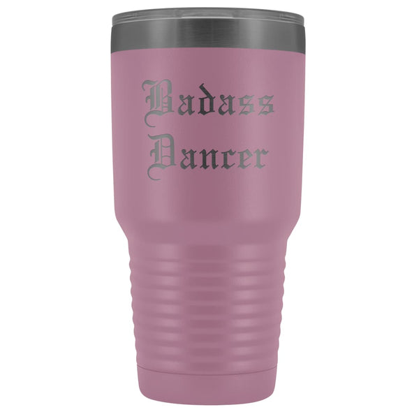 Unique Dancer Gift: Personalized Badass Dancer Graduation Ballet Gift for Teacher Male Old English Insulated Tumbler 30 oz $38.95 | Light