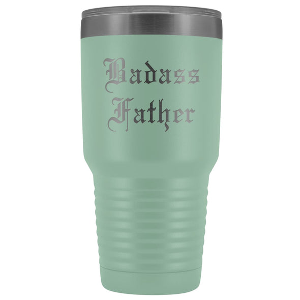 Unique Father Gift: Old English Badass Father Insulated Tumbler 30 oz $38.95 | Teal Tumblers