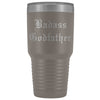 Unique Godfather Gift: Personalized Old English Badass Godfather Insulated Tumbler 30oz $38.95 | Pewter Tumblers