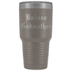 Unique Godmother Gift: Personalized Old English Badass Godmother Insulated Tumbler 30oz $38.95 | Pewter Tumblers
