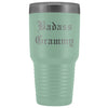 Unique Grammy Gift: Personalized Old English Badass Grammy Gift Idea Insulated Tumbler 30oz $38.95 | Teal Tumblers