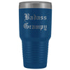 Unique Grampy Gift: Personalized Old English Badass Grampy Gift Idea Insulated Tumbler 30oz $38.95 | Blue Tumblers