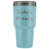 Unique Grampy Gift: Personalized Old English Badass Grampy Gift Idea Insulated Tumbler 30oz $38.95 | Light Blue Tumblers