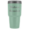 Unique Grandad Gift: Personalized Old English Badass Grandad Fathers Day Insulated Tumbler 30oz $38.95 | Teal Tumblers