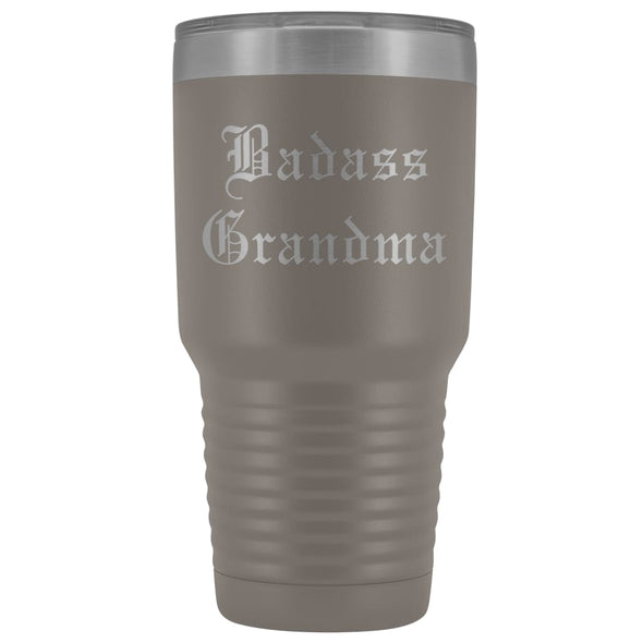 Unique Grandma Gift: Personalized Old English Badass Grandma Mothers Day Insulated Tumbler 30oz $38.95 | Pewter Tumblers