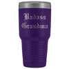 Unique Grandma Gift: Personalized Old English Badass Grandma Mothers Day Insulated Tumbler 30oz $38.95 | Purple Tumblers