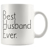 Unique Husband Gift: Best Husband Ever Mug Anniversary Gift Birthday Gift for Husband Coffee Mug Tea Cup White $14.99 | 11 oz Drinkware
