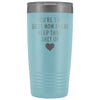 Unique Mom Gift: Funny Travel Mug Best Mom Ever! Vacuum Tumbler | Gifts for Mom $29.99 | Light Blue Tumblers