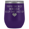Unique Mom Gifts: Best Mom Ever! Insulated Wine Tumbler 12oz $29.99 | Purple Wine Tumbler