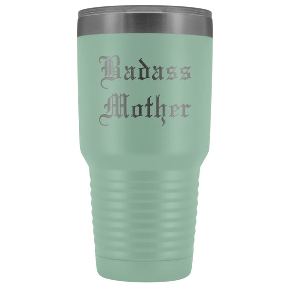 Unique Mother Gift: Old English Badass Mother Birthday Baby Shower Insulated Tumbler 30 oz $38.95 | Teal Tumblers