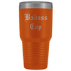 Unique Police Officer Gift: Personalized Badass Cop Cool Christmas Law Enforcement Old English Insulated Tumbler 30 oz $38.95 | Orange