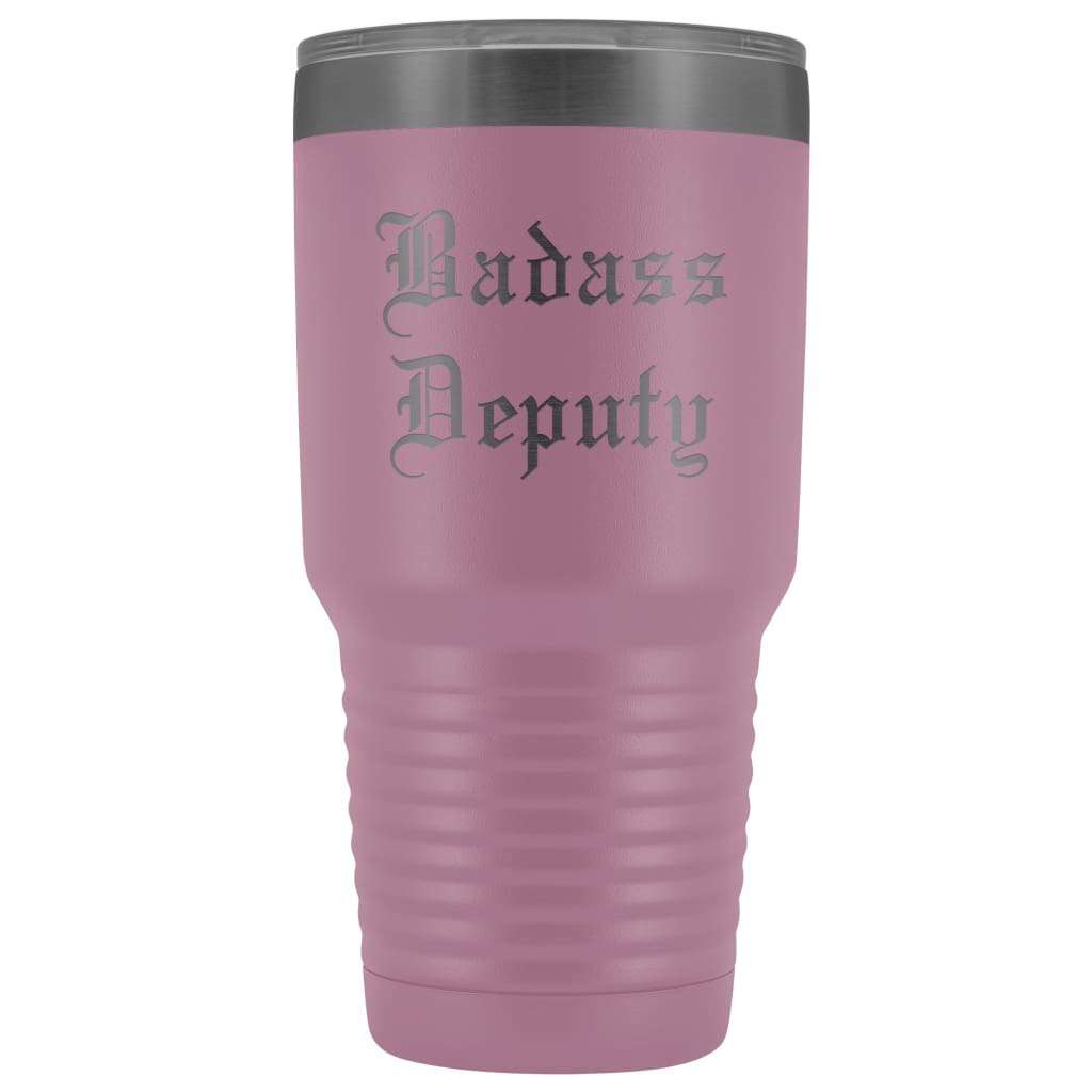Unique Sheriff Deputy Gift: Personalized Badass Deputy County Sheriff Police Officer Gift Idea Old English Insulated Tumbler 30 oz $38.95 |