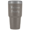 Unique Sheriff Deputy Gift: Personalized Badass Deputy County Sheriff Police Officer Gift Idea Old English Insulated Tumbler 30 oz $38.95 |