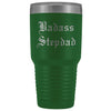 Unique Step Dad Gift: Personalized Old English Badass Stepdad Fathers Day Insulated Tumbler 30 oz $38.95 | Green Tumblers
