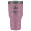 Unique Step Dad Gift: Personalized Old English Badass Stepdad Fathers Day Insulated Tumbler 30 oz $38.95 | Light Purple Tumblers