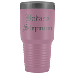 Load image into Gallery viewer, Unique Step Mom Gift: Personalized Old English &amp;quot;Badass Stepmom&amp;quot; Mother&amp;#39;s Day Insulated Tumbler 30 oz