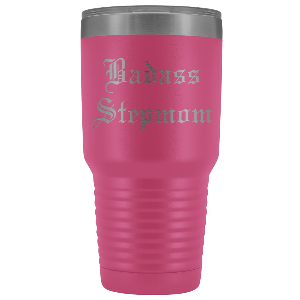 Unique Step Mom Gift: Personalized Old English "Badass Stepmom" Mother's Day Insulated Tumbler 30 oz — photo 8