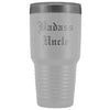 Unique Uncle Gift: Personalized Old English Badass Uncle Birthday Uncle Gift for Brother Insulated Tumbler 30 oz $38.95 | White Tumblers