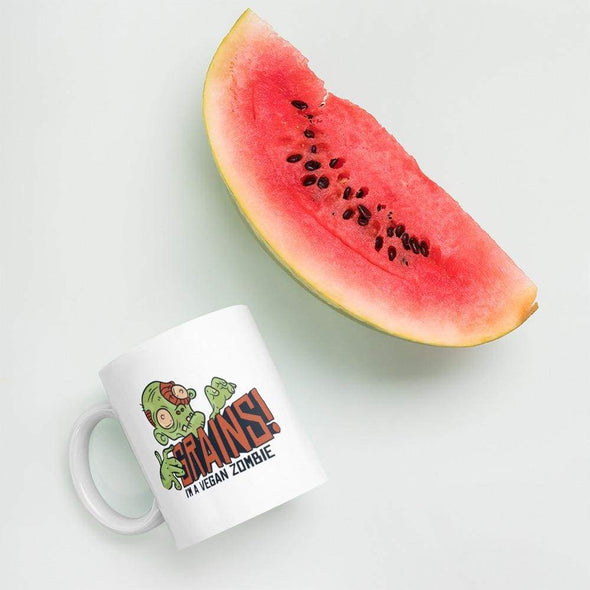 Vegan Mug - Vegan Gift Grains! Im A Vegan Zombie Mug - Custom Made Drinkware