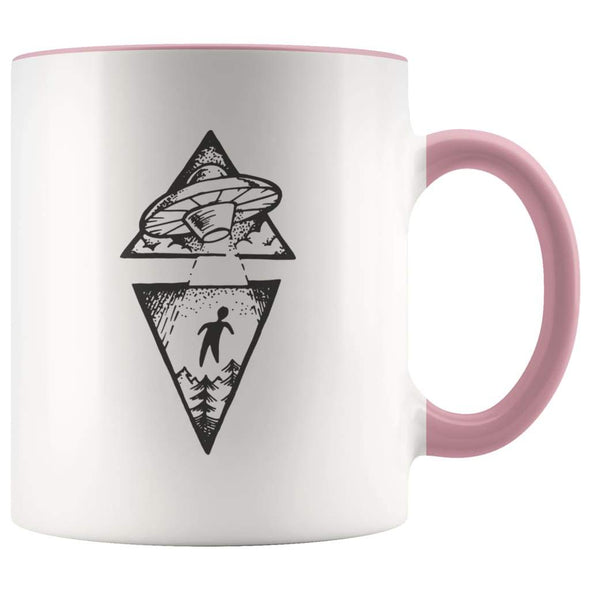 Vintage Ufo Alien Abduction Coffee Mug - Pink - Custom Made Drinkware