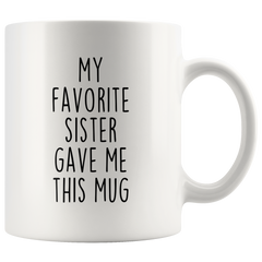 Load image into Gallery viewer, Brother Gift from Sister Brother Coffee Cup Gift for Brother Tea Mug My Favorite Sister Gave Me This Mug