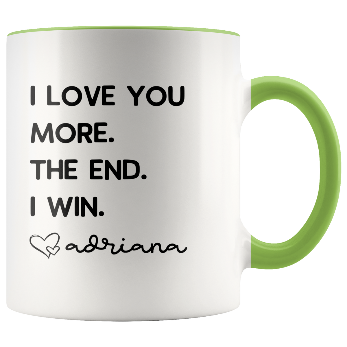 Personalized Father's Day Gifts from Daughter Dad Gifts "I Love You More. The End. I Win. Love Custom Name" Coffee Mug Tea Cup — photo 3