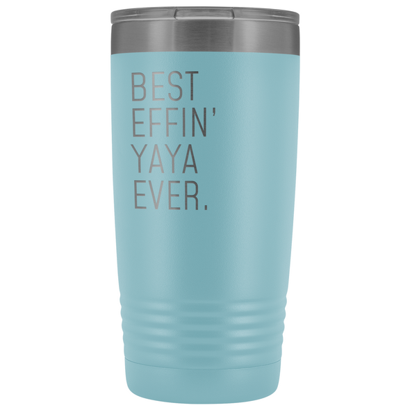 Yaya Gifts Best Effin Yaya Ever 20oz Insulated Tumbler $31.99 | Light Blue Tumblers