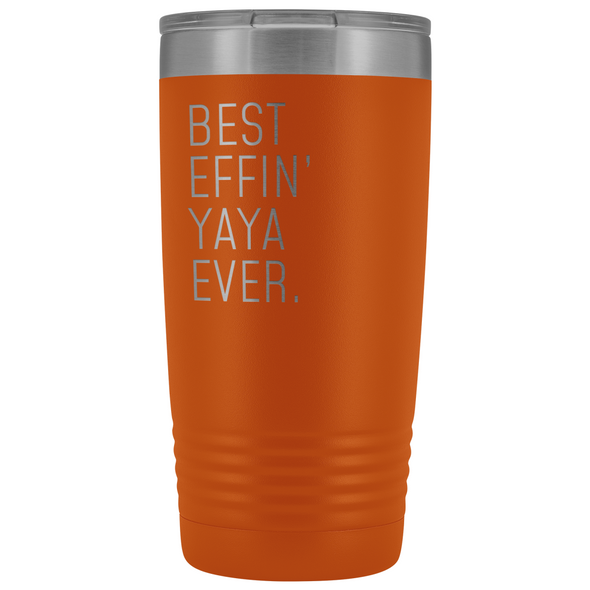 Yaya Gifts Best Effin Yaya Ever 20oz Insulated Tumbler $31.99 | Orange Tumblers