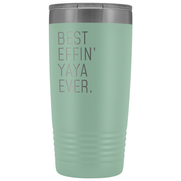 Yaya Gifts Best Effin Yaya Ever 20oz Insulated Tumbler $31.99 | Teal Tumblers